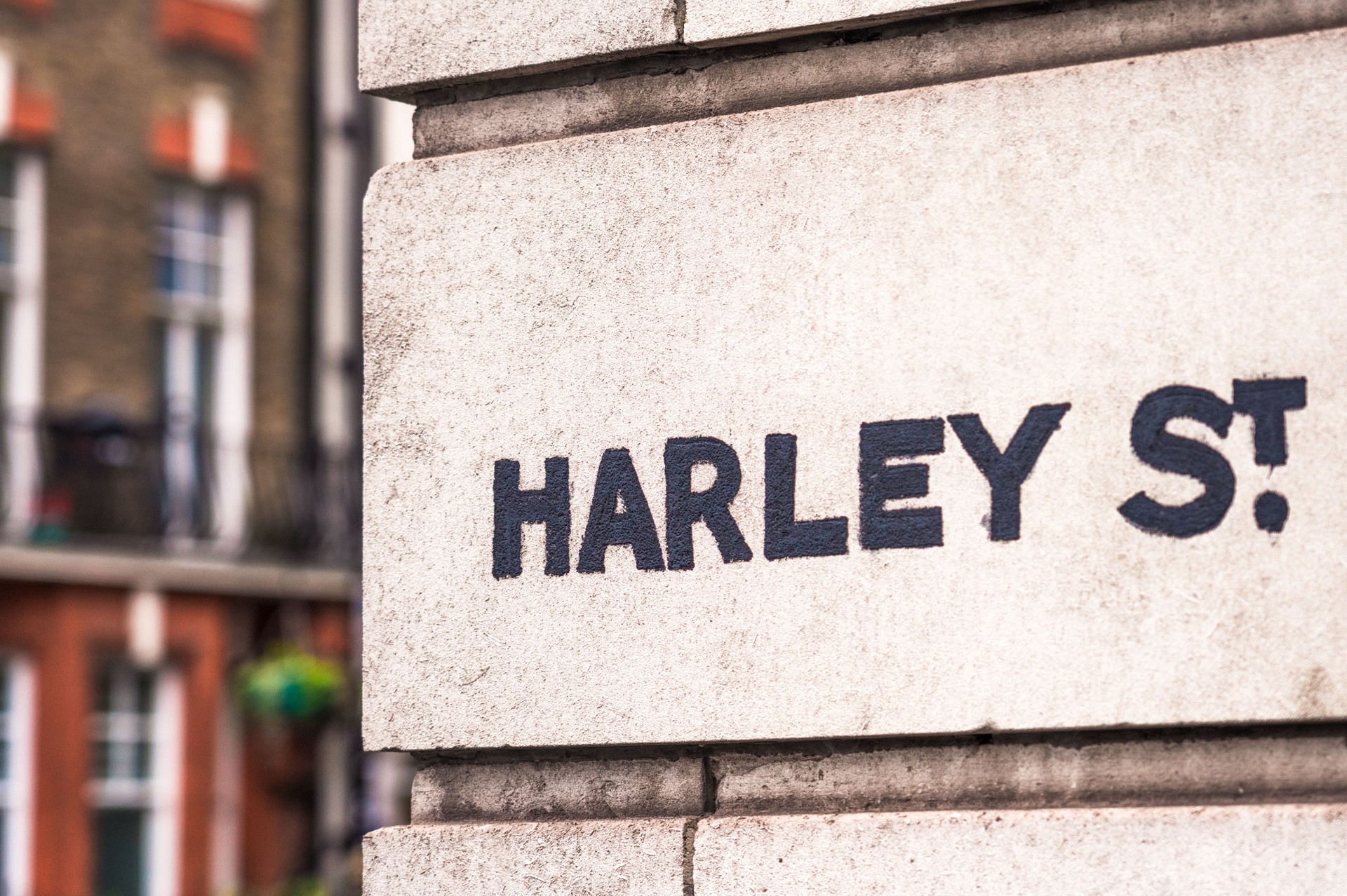 Harley Street sign in London